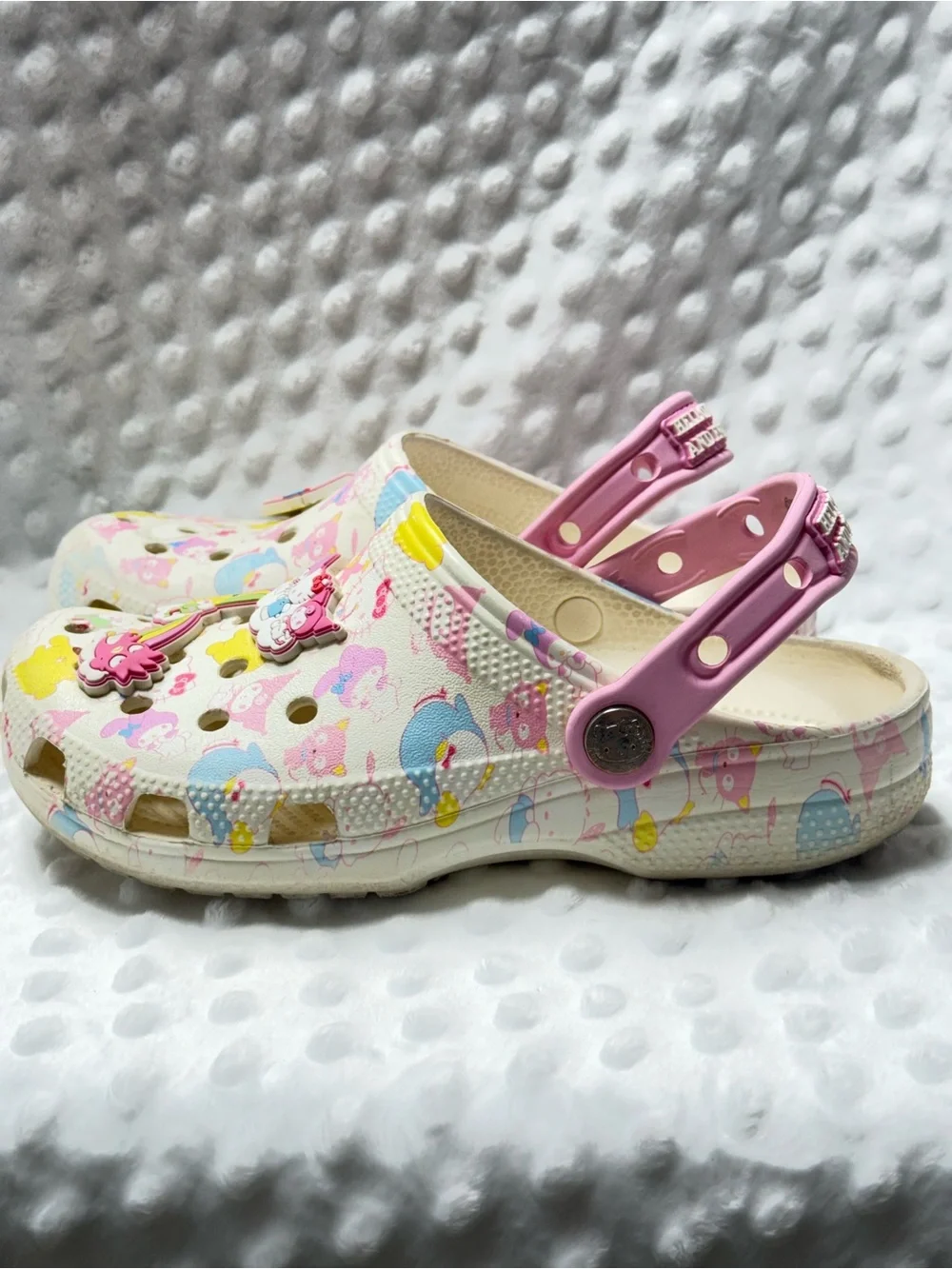 Hello Kitty Kids Crocs- Slip-On Clogs with Pink Strap size 3